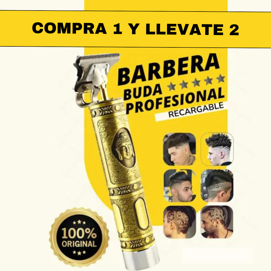 Maquina Barbera Buda Trimmer Profesional Recargable - COMPRA 1 Y LLEVE 2