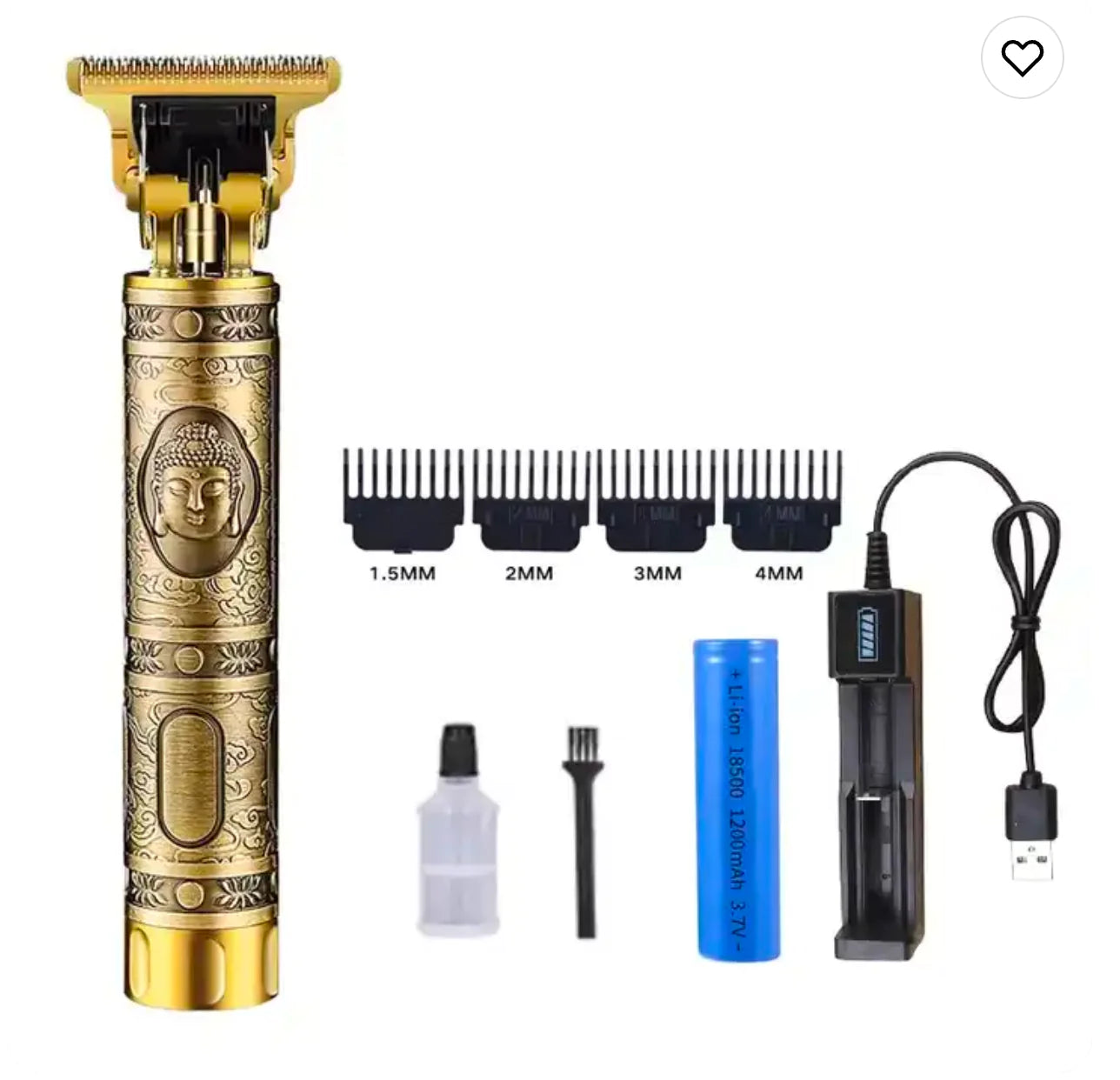 Maquina Barbera Buda Trimmer Profesional Recargable - COMPRA 1 Y LLEVE 2